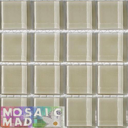 Crystal Glass Mosaic Tiles 23mm x 23mm- TAUPE