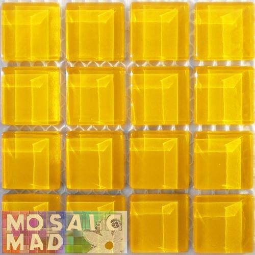 Crystal Glass Mosaic Tiles 23mm x 23mm- SUNFLOWER