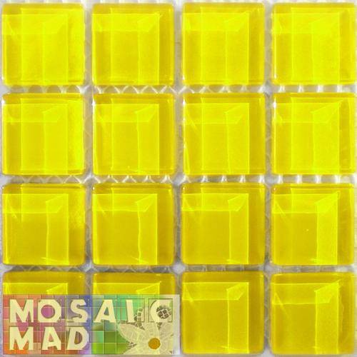 Crystal Glass Mosaic Tiles 23mm x 23mm- MELLOW GLOW
