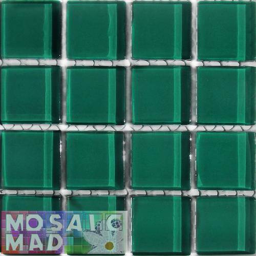 Crystal Glass Mosaic Tiles 23mm x 23mm- JADE