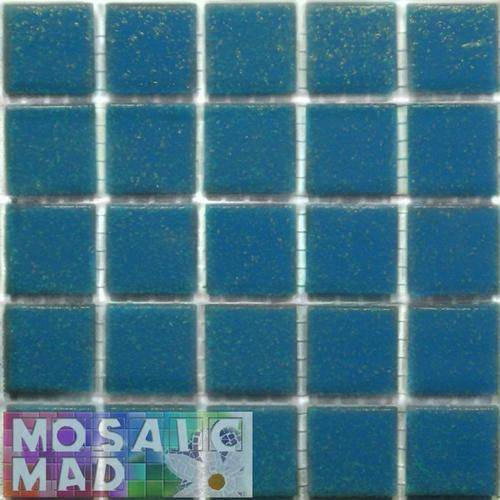 Riverglass 20mm x 20mm x 4mm - METALLIC BLUE