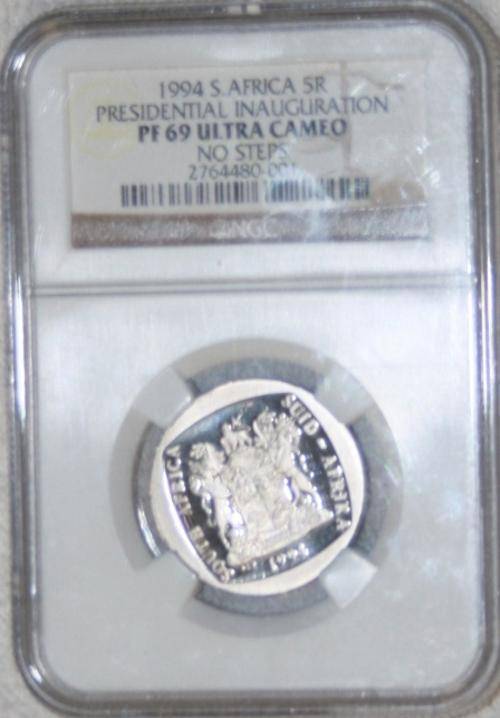 1994 Inauguration R5 **NGC Graded - PF69 Ultra Cameo: (Labeled "NO STEPS"!! Very rare!!)