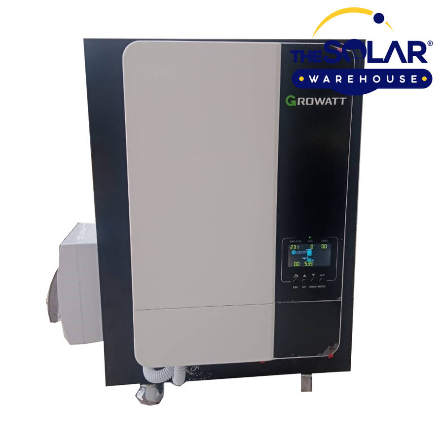 Inverter Trolley Growatt 5kw 5kva 48v solar ready hybrid + 4 x 12v 100ah Gel batteries