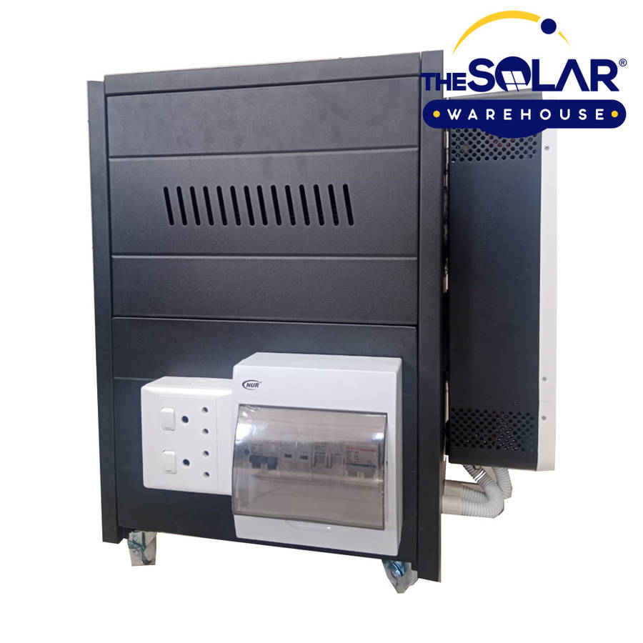 Inverter Trolley Growatt 5kw 5kva 48v solar ready hybrid + 4 x 12v 100ah Gel batteries