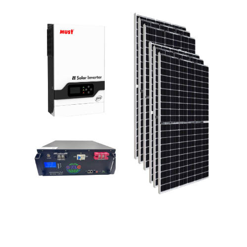 5.2kva MUST MPPT Pure Sine Wave Load Shedding Combo 1x 4.8Kwh Battery and 6 x 450w mono solar panels