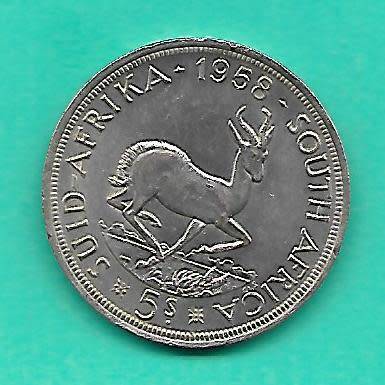 1958 5 SHILLINGS SUID AFRIKA SOUTH AFRICA SEE PER SCAN