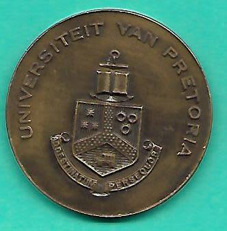 HONOURABLE MEDALLION OF THE UNIVERSITY OF PRETORIA SEE PEER SCAN