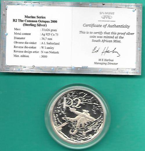 2000 R2 CROWN MARINE SERIES THE COMMON OCTOPUS NO 340 IN BLUE BOX SEE PER SCAN