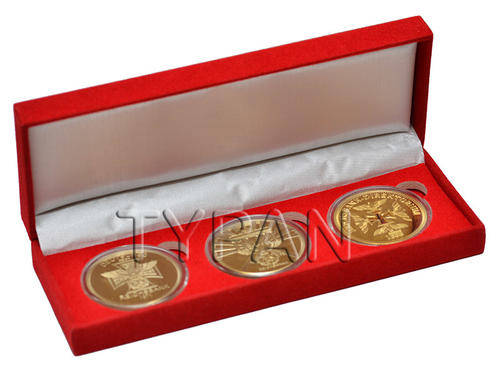 German Eagle 3X1oz gold clad medallion box set