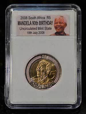 Mandela R5 2008 Birthday uncirculated