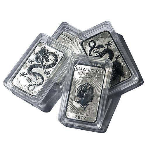 2019 AUSTRALIA  Dragon Rectangular 1oz  999.9 Silver Bar