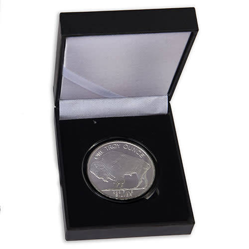 1 oz 99.9% pure Silver Buffalo Round by Highland Mint, Florida.in Box
