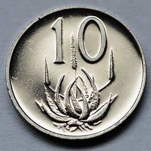1969 South Africa 10c English proof nickel
