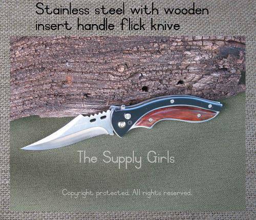 USA Saber stainless steel flick knive