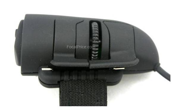 1200 DPI 3D Fingertip USB Ring Optical Mouse (Black)