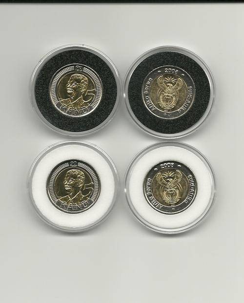 ENCAPSULED UNCIRCULATED 2008 BIRTHDAY COINS X 4.