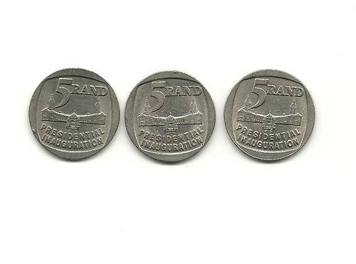 INAUGURATION R5 COINS X 3!!! CIRCULATED.