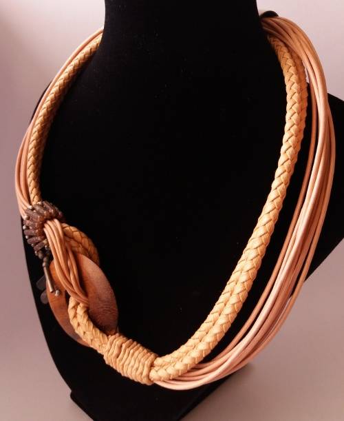 Vintage wooden bead necklace