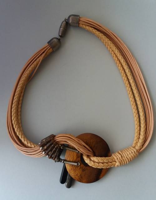 Vintage wooden bead necklace