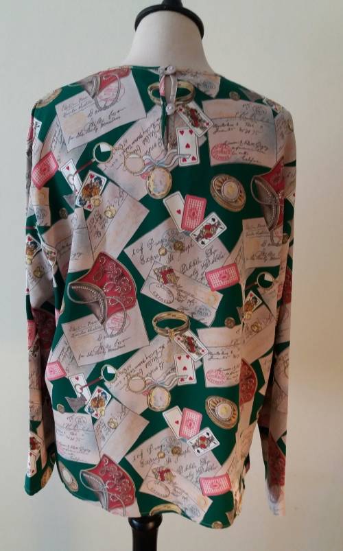 Vintage printed satin tunic by Caviar