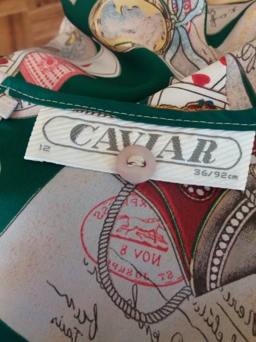 Vintage printed satin tunic by Caviar