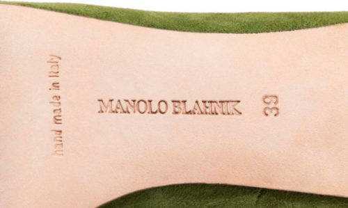 GENUINE red satin Manolo Blahnik slingbacks