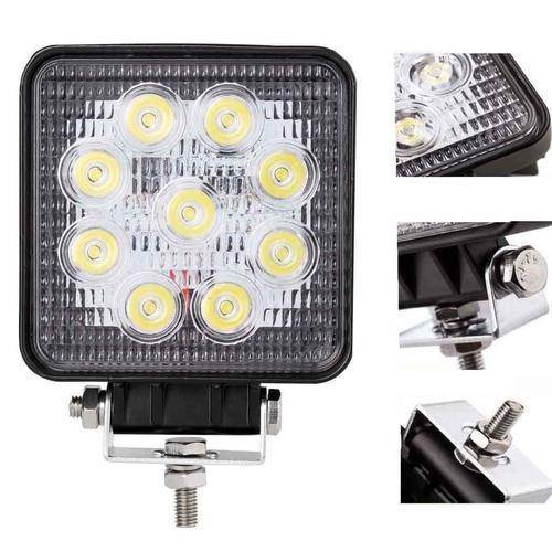 27W LED CREE WORK LIGHT BAR SQUARE LAMP FLOOD TRUCK BOAT OFF ROAD