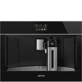 Smeg 60cm x 45cm Dolce Stil Novo Black Automatic Coffee Machine with Stainless Steel Trim