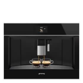 Smeg 60cm x 45cm Dolce Stil Novo Black Automatic Coffee Machine with Stainless Steel Trim
