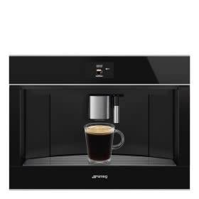 Smeg 60cm x 45cm Dolce Stil Novo Black Automatic Coffee Machine with Stainless Steel Trim