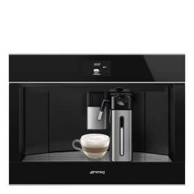 Smeg 60cm x 45cm Dolce Stil Novo Black Automatic Coffee Machine with Stainless Steel Trim