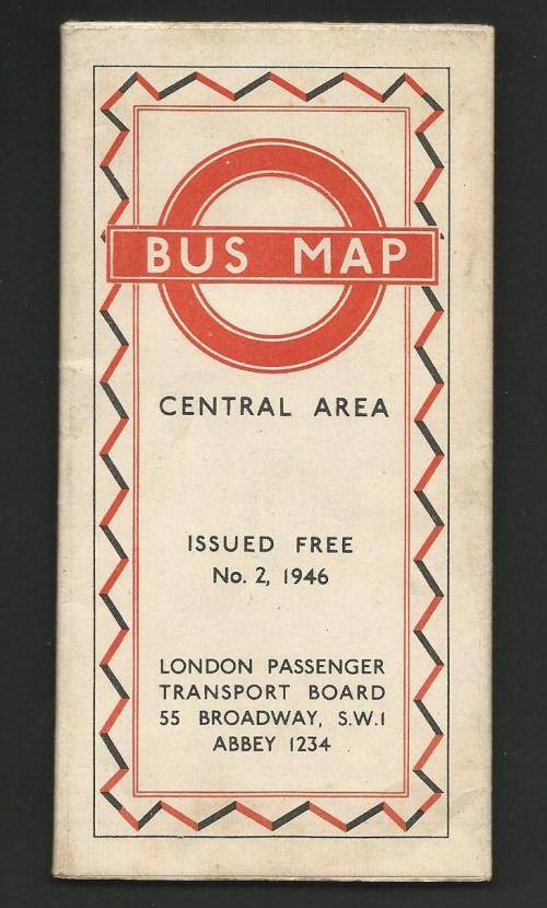 SCARCE LONDON BUS MAP NO.2 1946 IN BEAUTIFUL CONDITION.  SEE DESCRIPTION