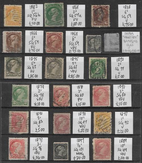 LOVELY SMALL CANADA COLLECTION 1868-1946 CV £1,390.00 (R25,700+) 4 SCANS **FREE SHIPPING **