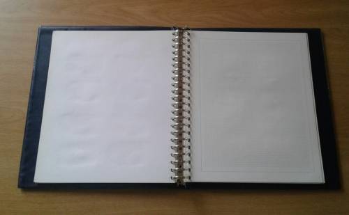 AS NEW LOVELY ALBO SOFT PAD MULTI-RING ALBUM WITH 33 BLANK PAGES (NOT NEW).