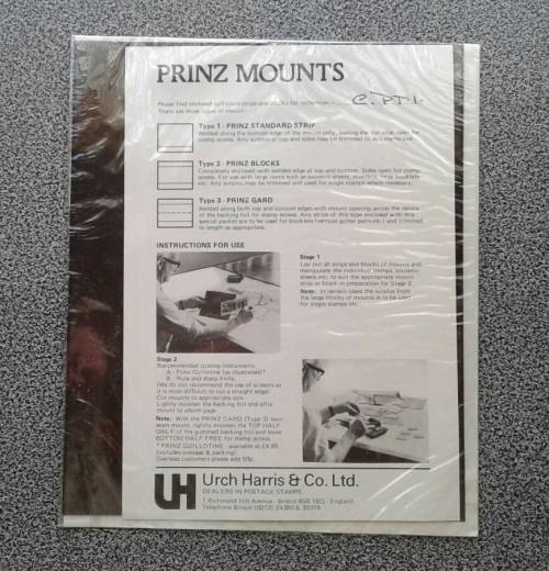 NICE NEW PRINZ SELF-ADHESIVE MOUNTS x 25×. Bargain !!!!!!