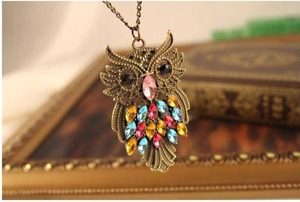 Owl retro fashion necklace