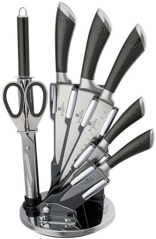 8 pcs knife set with stand, Carbon Metallic Line, Berlinger Haus BH-2110