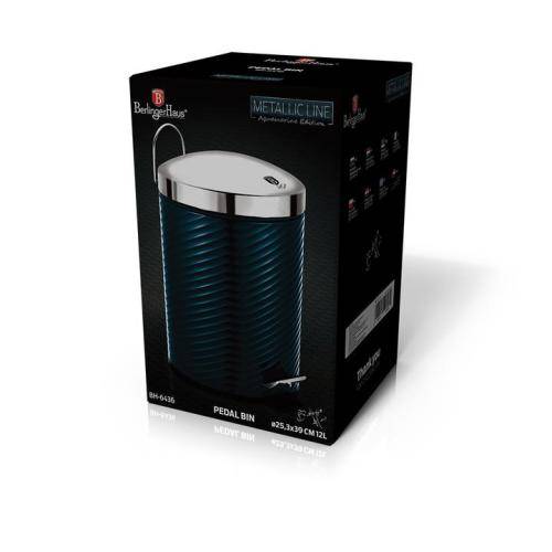 Berlinger Haus Premium Pedal Bin | Aquamarine | 12 Litre