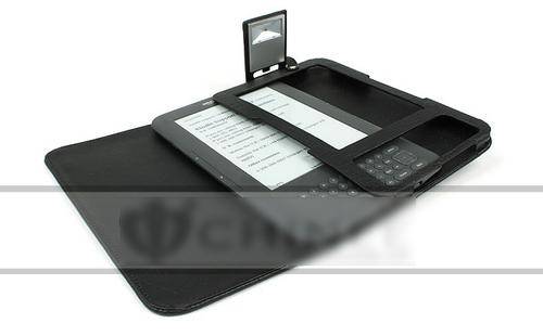 Lighted leather cover for Kindle 3