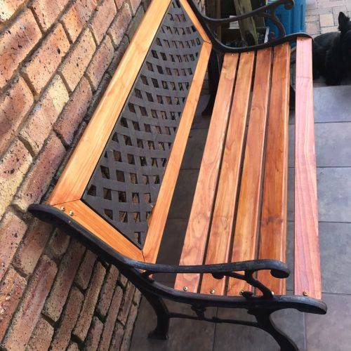 "LATE ENTERY " Cast iron Bench