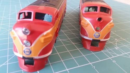 Athearn HO F7A Locomotive Shells Southern Pacific 6054 & 6441