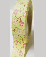 Lime Green Flowers Washi Tape