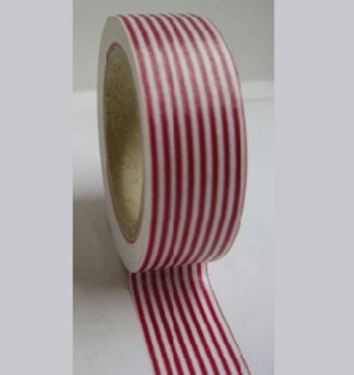 Red & White Stripe Washi Tape