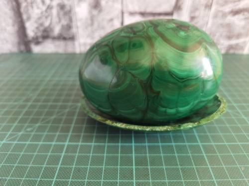 Malachite egg and bowl