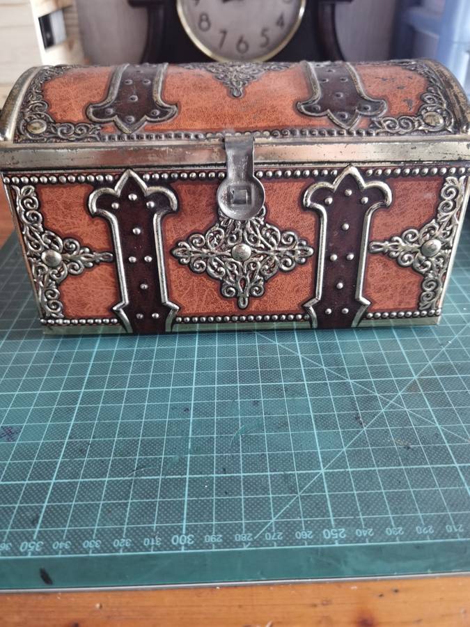 Vintage Tin treasure chest
