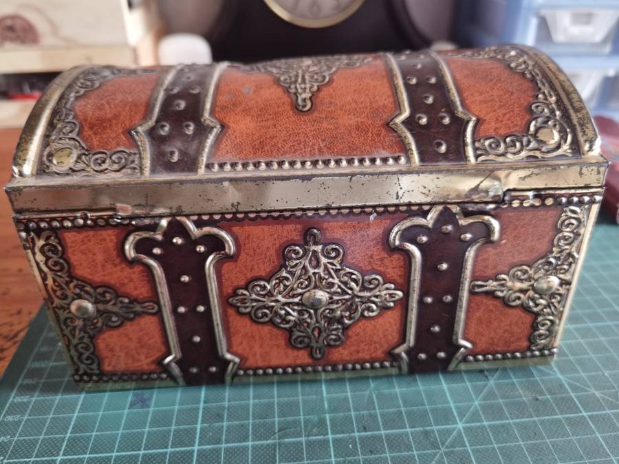 Vintage Tin treasure chest