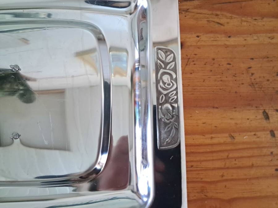 Vintage Carving set Stainless steel Fentone 1970`s with rose theme