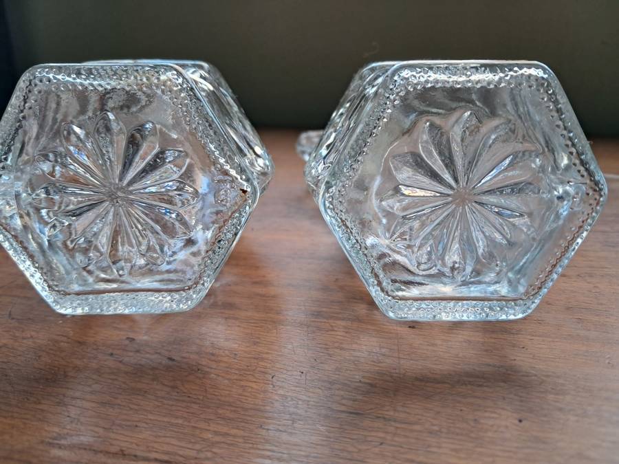 Vintage Glass Oil & Vinegar Cruet Set