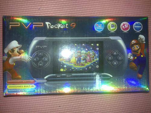 pvp pocket 9 (999999GAME CARD,25000GAMES BUILT IN,CONNET TO TV)come with maria bro 3