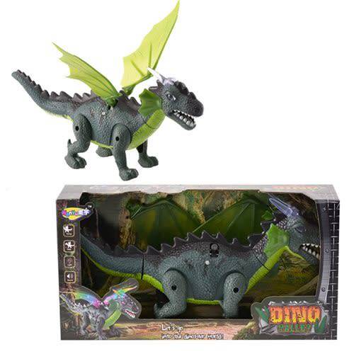 38x42cm Large Dragon. Walking, Wings Flap, Tail sways, LED Horns & eyes, Sound